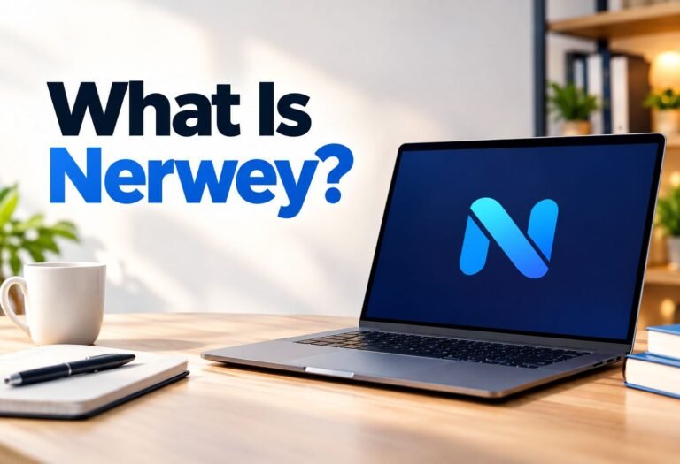 What Is Nerwey? The Complete, Fact-Checked Guide (2026) Nerwey.com homepage showing informational articles on technology, business, and lifestyle