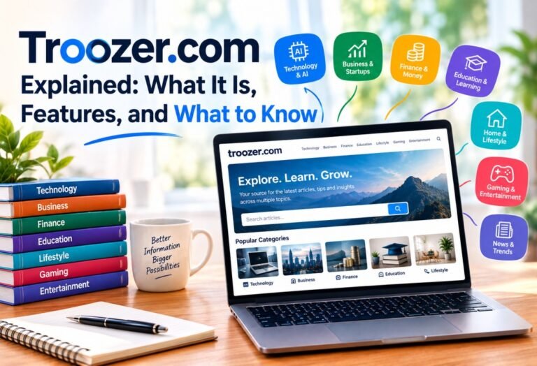Troozer.com Explained: What It Is, Features, and What to Know Troozer.com explained guide featuring website categories, technology, business, finance, education, lifestyle, and entertainment.