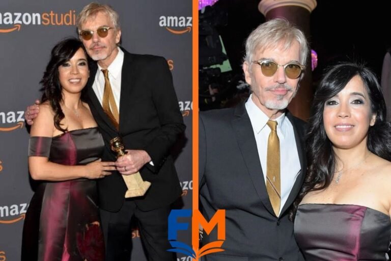 Connie Angland and Billy Bob Thornton at a red carpet premiere