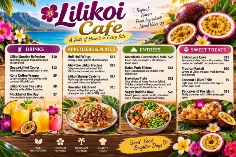 Lilikoi Menu